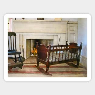 Interiors - Cradle Near Fireplace Sticker